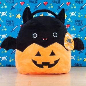 Squishmallow Emily the Bat Treat Pail 12" UltraSoft Stuffed Halloween Kids Plush